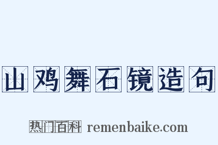 山鸡舞石镜造句是什么意思的图片